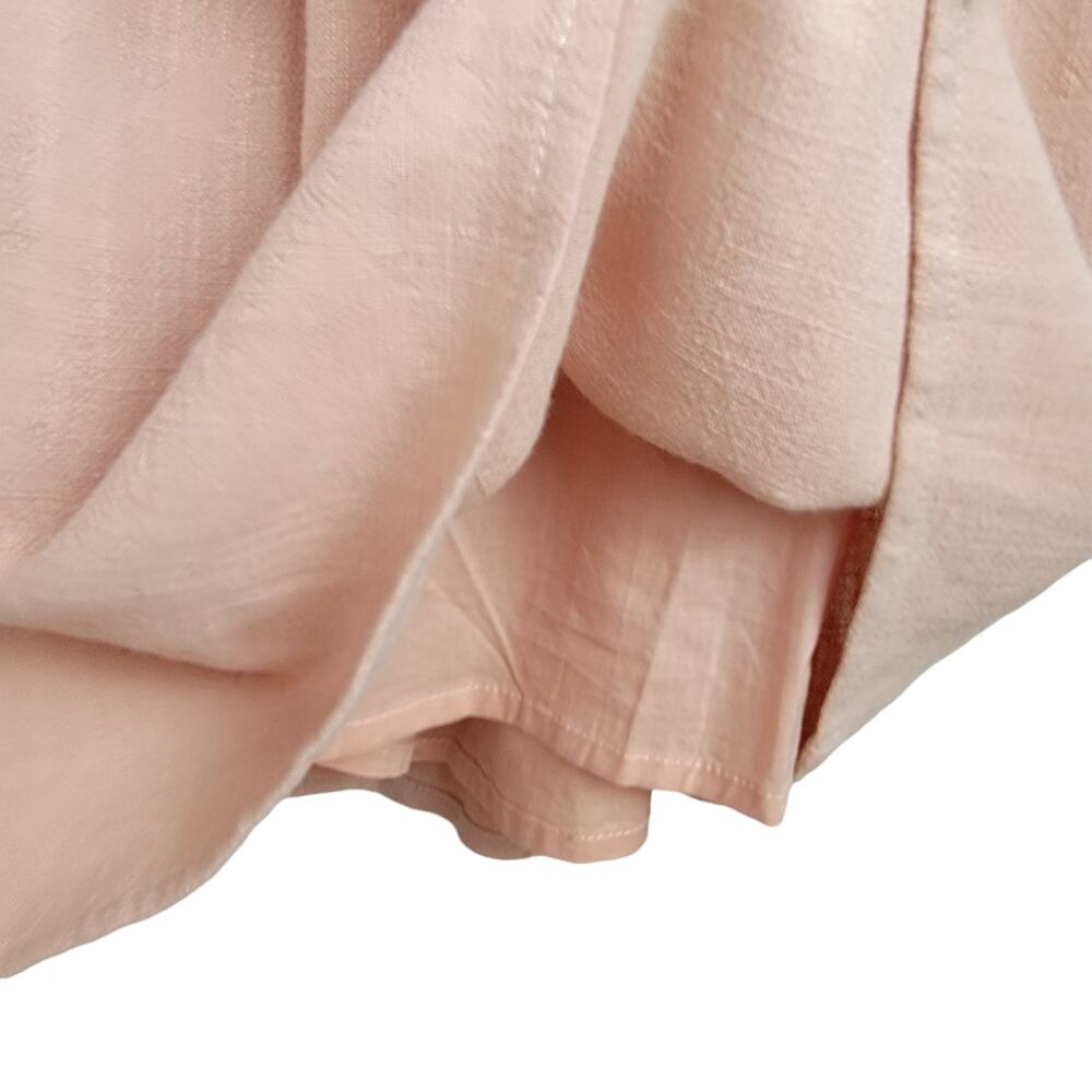 LULUS Off-Shoulder Pale Peach Linen Blend Dress NEW - Size XS - Picture 6 of 9